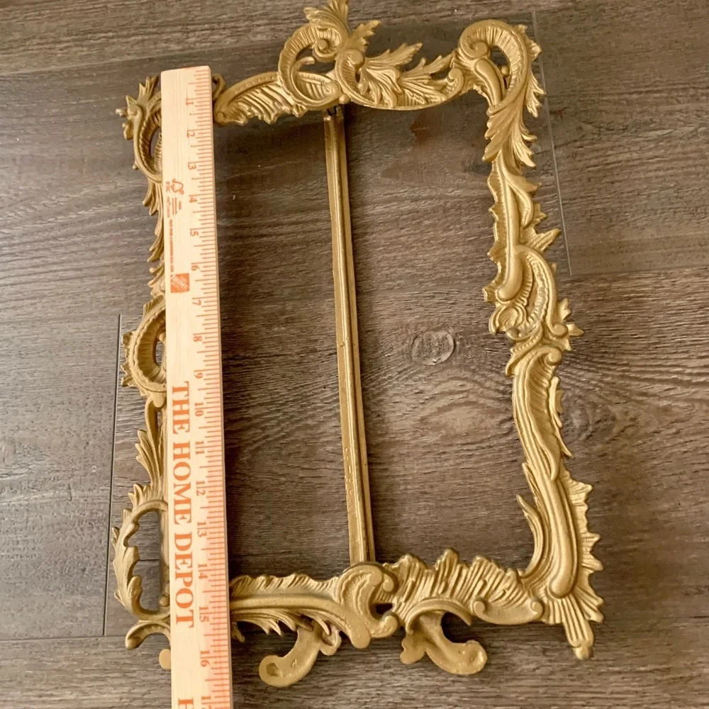 Vintage Iron Art Free Stand Pictured Frame